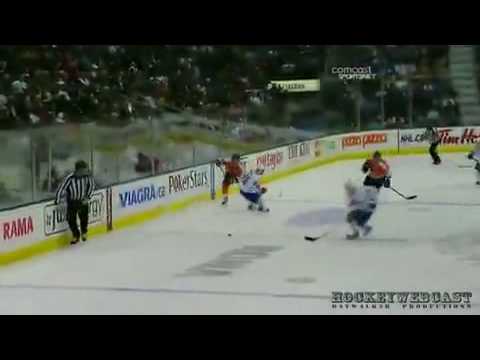 Tyler Bozak`s First Nhl Goal ( vs. Flyers, Jan 14) Awsome Goal (HD) Official Video