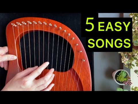 5 EASY LYRE Songs in 5 Minutes - BEGINNER Lyre Harp Tutorial
