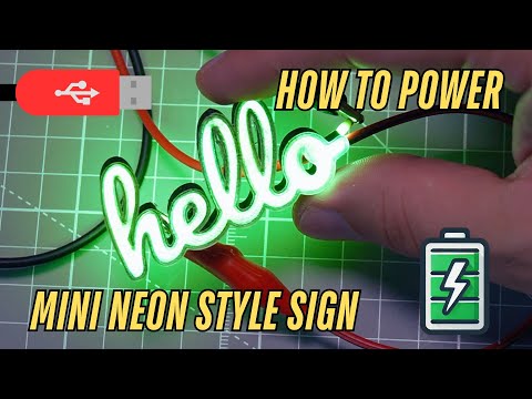 Powering 3D Printed Mini Neon LED Signs | Best Battery & USB Power Solutions