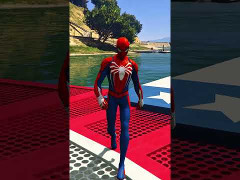 NOVO DESAFIO DE MOTO HOMEM-ARANHA e AMIGOS SUPER HÉROIS. EP-4  #gtav #superheroes  #spiderman  #cars