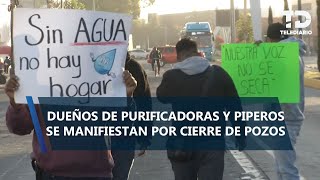 Bloqueos en CdMx y Edomex: Dueños de purificadoras y piperos se manifiestan por falta de agua