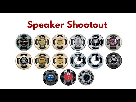 Massive Speaker Comparison Shootout - 17 Speakers -  High gain - 7 String - Celestion Eminence EV