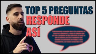 Las 5 preguntas MÁS COMUNES en ENTREVISTAS DE TRABAJO y cómo RESPONDERLAS