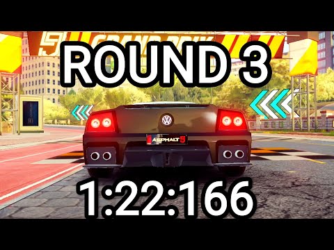 Asphalt 9 - Volkswagen W12 Coupe Grand Prix Round 3 - [1:22:166]