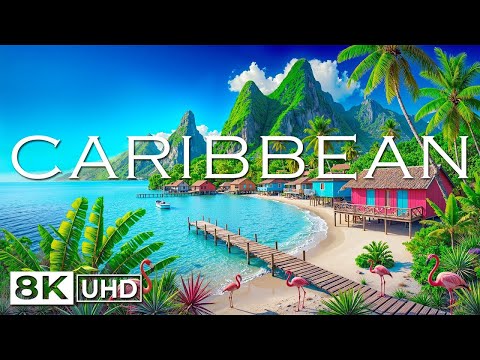 Wonders of Caribbean | Explore Crystal Reefs, Stunning Beaches and Hidden Coves | Travel Video 8k