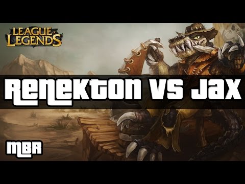 Outback Renekton Vs Jax Top Lane - League of Legends Gameplay - HD