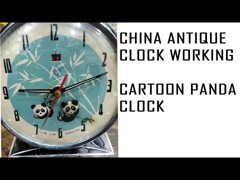 CHINA ANTIQUE CLOCK  | REPAIRING | WORKING | EXPLAINED | PANDA TYPE  CARTOON CLOCK