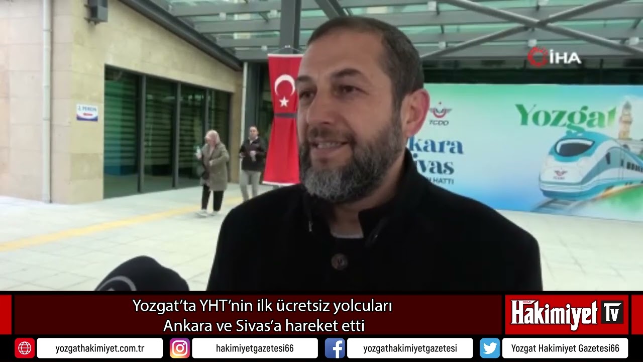 Yozgat’ta YHT’nin ilk ücretsiz yolcuları Ankara ve Sivas’a hareket etti