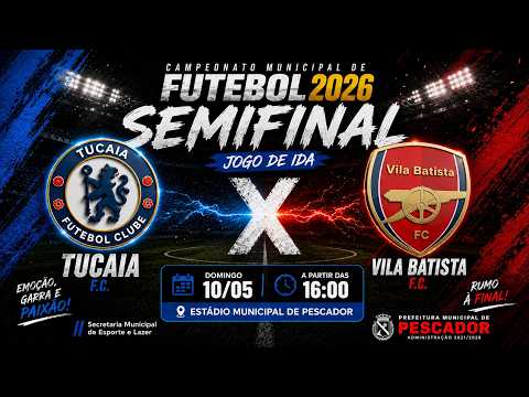 TUCAIA X VILA BATISTA  - SEMINIFINAL  (JOGO DE IDA) | CAMPEONATO MUNICIPAL DE PESCADOR 2026