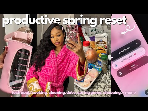 weekly vlog : SPRING RESET, NEW MONTH????| STRESSED, shopping, date, cooking, college game, more