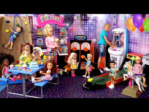 Barbie & Ken Family Doll Arcade Birthday Party Story