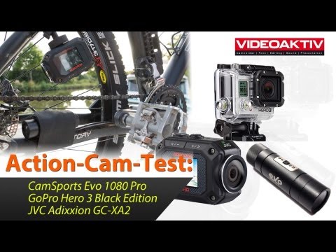 Drei Action-Cams im Test: GoPro Hero 3 Black Edition, JVC Adixxion GC-XA2 Camsports Evo 1080 Pro