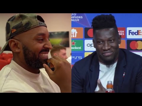Flex and Onana share a funny moment during press conference