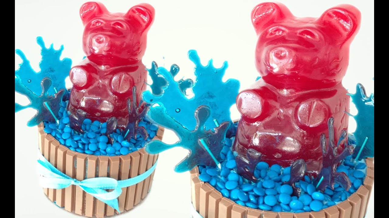Giant Gummy Bear kitkat and m&m cake HOW TO COOK THAT Ann Reardon