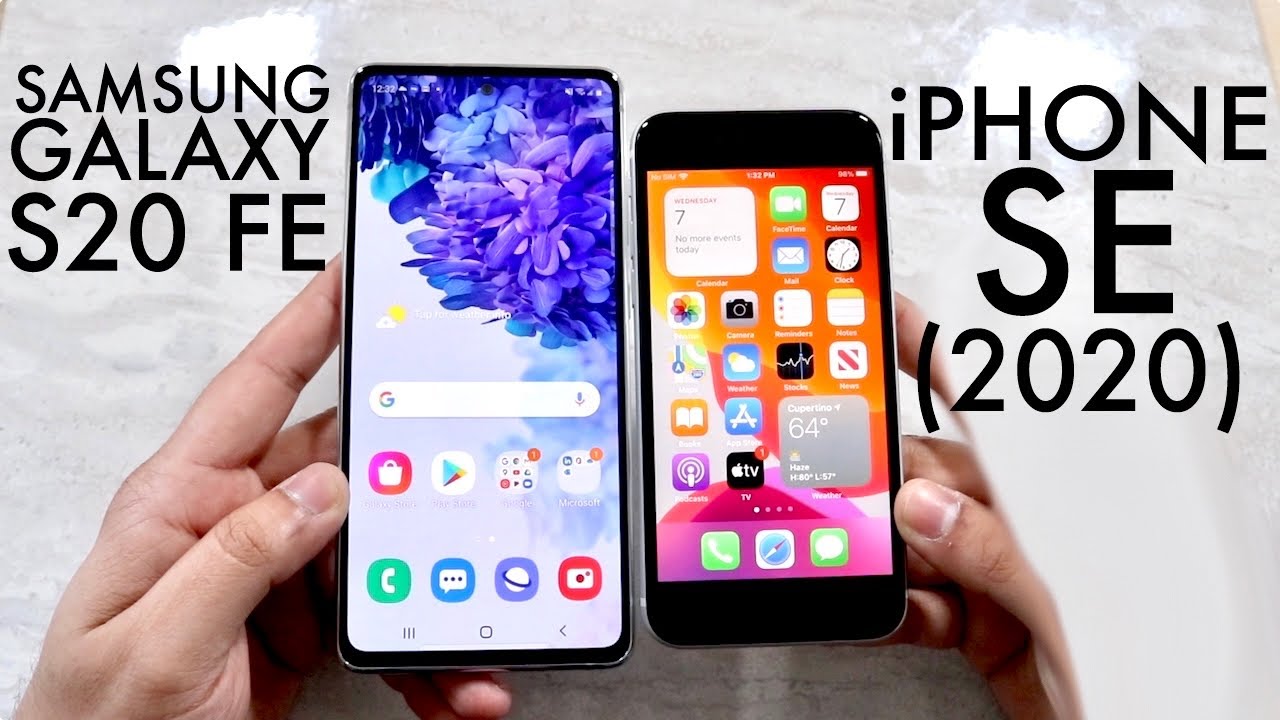 Samsung Galaxy S20 FE Vs iPhone SE (2020)! (Comparison) (Review)