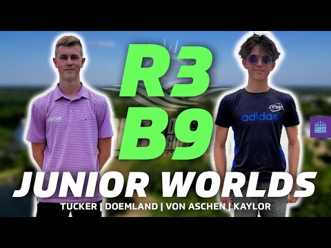 2025 PDGA Junior Disc Golf World Championships | R3B9 | Tucker, Doemland, Von Aschen, Kaylor | MJ18