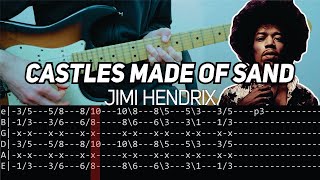Jimi Hendrix - Castles Made of Sand (Guitar lesson with TAB)