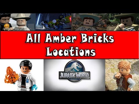 LEGO Jurassic World - All Amber Bricks Locations [HD]