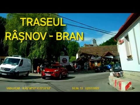 Traseu Rasnov - castelul Bran prin DN 73 Tohanu Nou / iulie 2023 video 4K