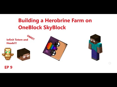 Building a Herobrine Farm on OneBlock SkyBlock Ep 9 (Minecraft.io)