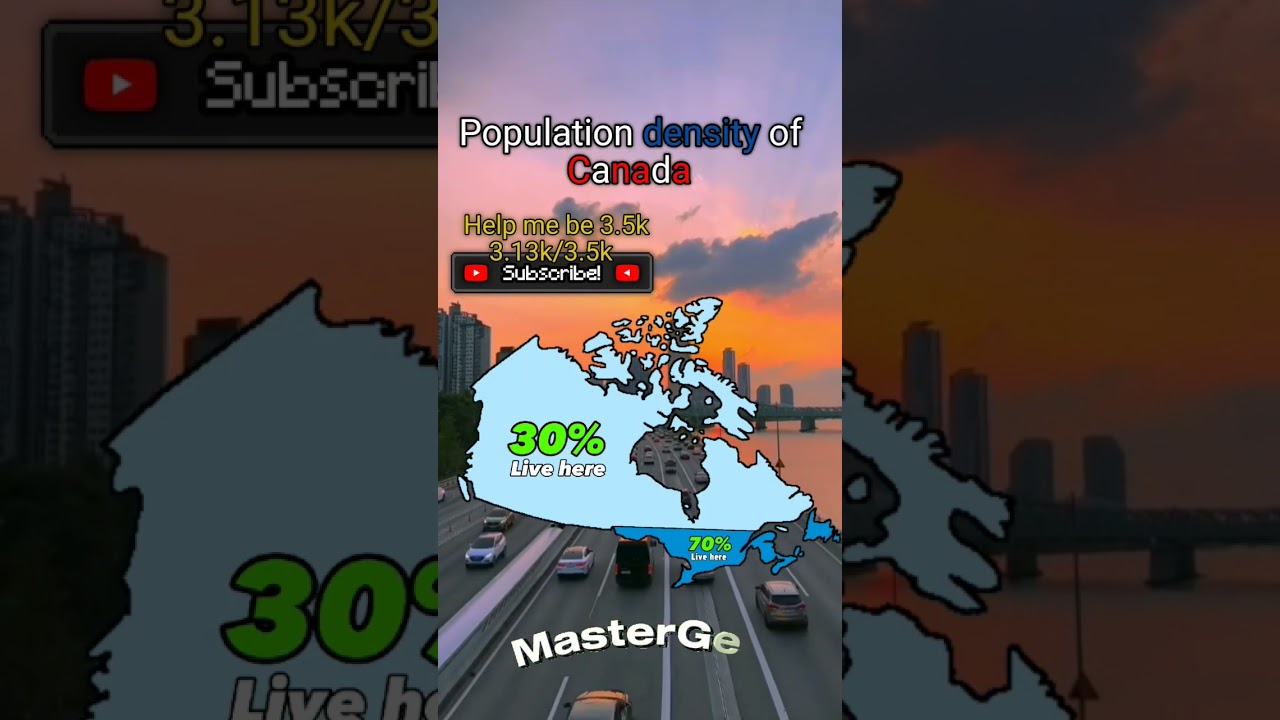 Population Density of Canada #europe #mapper #mapping #history #mapchart #funnymemes #memes #shorts
