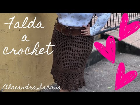 Humanista Denso Arena Falda larga tejida a crochet (plus size) | Manualidades