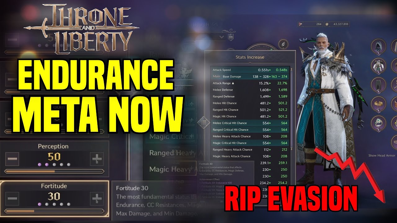 New Stat Will Change Meta for Endurance vs Evasion Debate in Throne and Liberty!