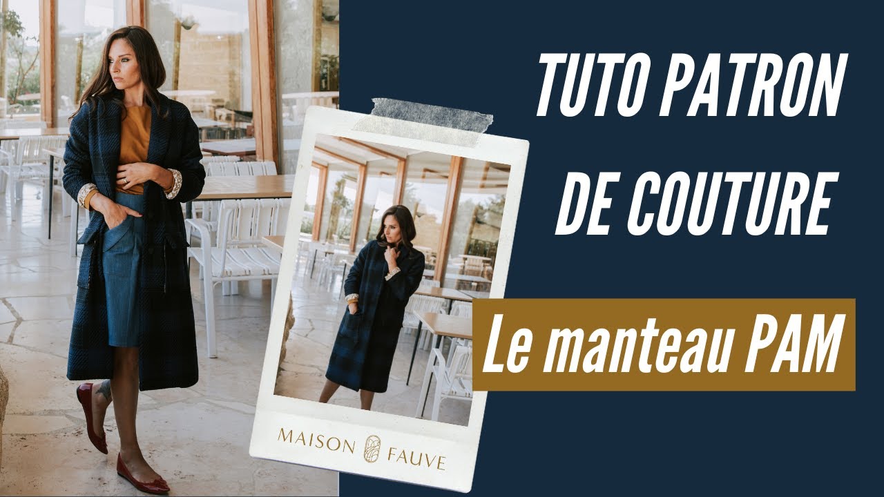 Patron couture manteau Pam / PDF (A4, A3, A0, US Letter) - Cadres, Calques par Taille, Vidéoprojection