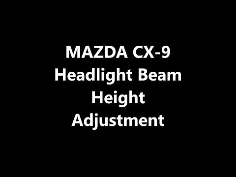 CX-9 Headlight Beam Height Adjustment