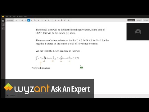 Lewis Dot Structures for thiocyanate, SCN- ion