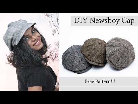 DIY Newsboy Cap | How to make Newsboy Hat (Free...