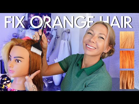 how to fix orange hair from bleaching
