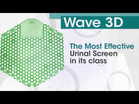 Renown RENO3120 Urinal Screen WAVE 3DCucumber Melon Box of 10 screens 