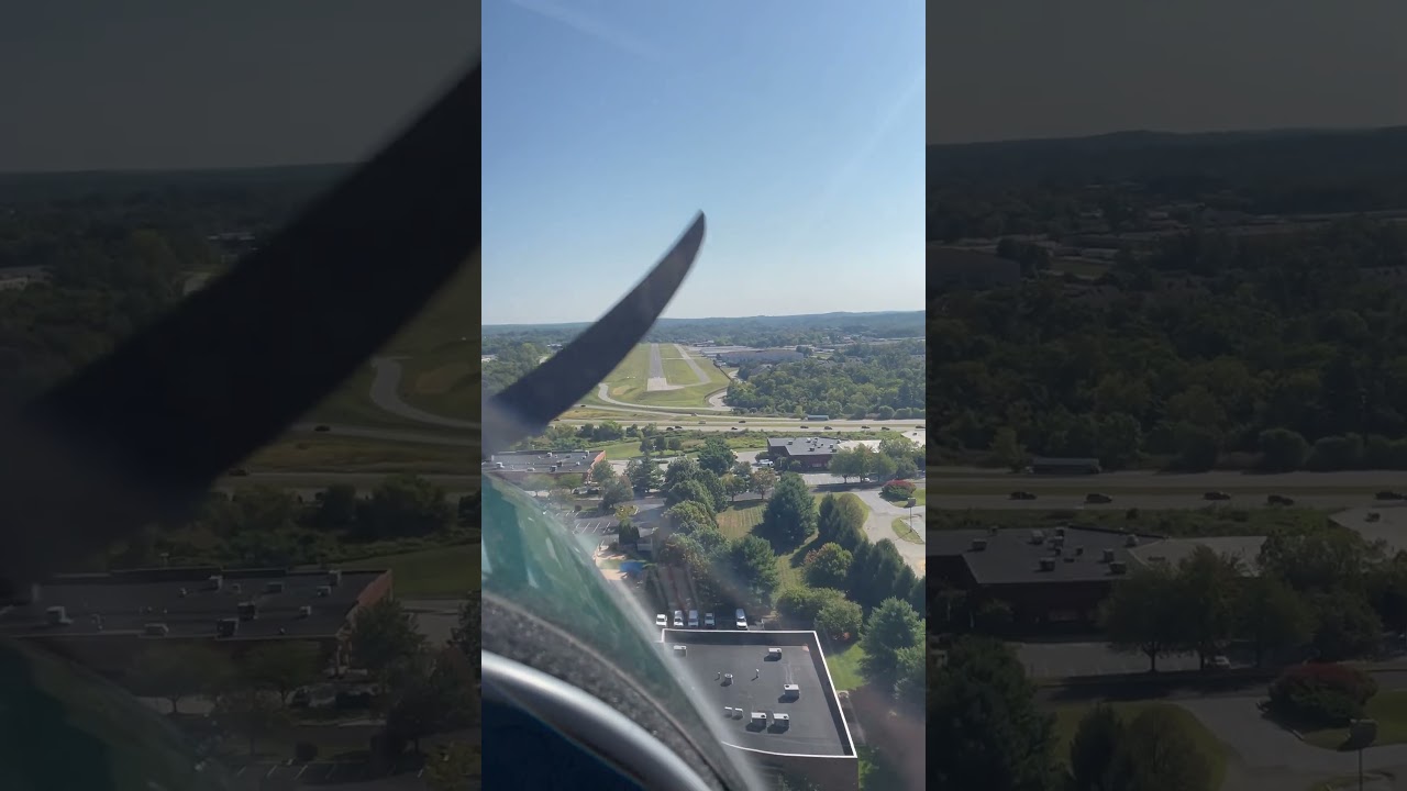 Approach to Brandywine airport West Chester, PA KOQN.  RWY 9