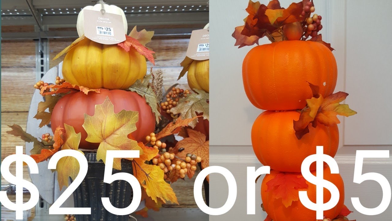 Dollar tree diy|How to make Pumpkin topiary|Big lots $25 pumpkin topiary dupe(2019)