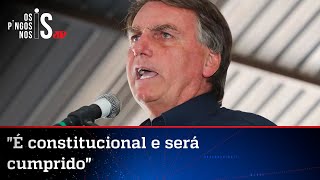 Bolsonaro volta defender perdão a Daniel e fala em não acatar decisão do STF