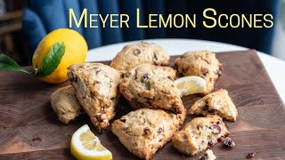 Meyer Lemon Cranberry Scones- So Delicious!