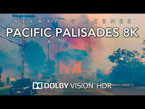Driving Pacific Palisades Great Fire During Critical First Hours in Los Angeles Uncut Unedited 8K
