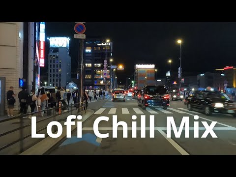 Lo-Fi Night Drive in Fukuoka – After Rain Chill (2 Hours)