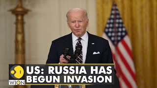 Os EUA dizem que a Rússia começou a invasão ao impor novas sanções a Moscou em meio à crise na Ucrânia