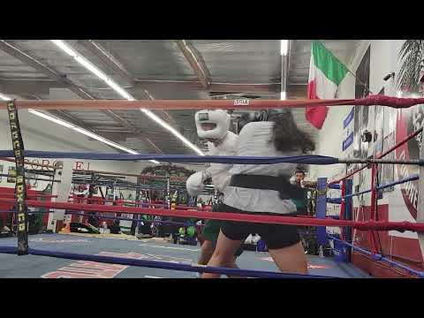 El Alacran, 6th Fight, Round 3, Female Opponnent, #boxingtraining #boxingworkout