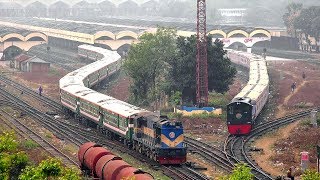 Ekota Express: Luxurious Train of Bangladesh Railway Leaving Dhaka Railway station