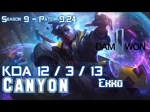 DWG Canyon EKKO vs REK'SAI Jungle - Patch 9.24 KR Ranked