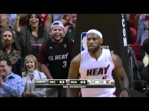 LeBron James back-to-back dunks vs. Thunder