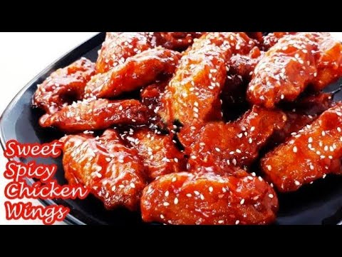 Crispy Korean Fried Chicken Recipe | Sweet and Spicy Chicken Wings | The Best BBQ Chicken Wings