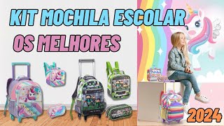 KIT MOCHILA ESCOLAR INFANTIL, KIT MOCHILA COM 3 PEÇAS, MATERIAL ESCOLAR 2024, MOCHILA COM RODINHAS.