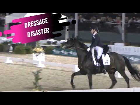 Dressage Disaster: Sebastion Has A Meltdown On Lindsay Kellock In The Grand Prix Dressage Freestyle