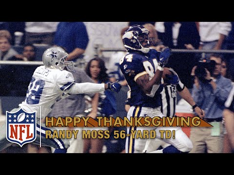 Randy Moss Burns the Cowboys with a 56-Yard Catch-'n-Run TD (1998) | NFL on Thanksgiving