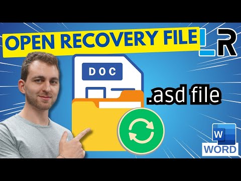 MS Word: Open .ASD file (recovery autosave file) ✅ 1 MINUTE