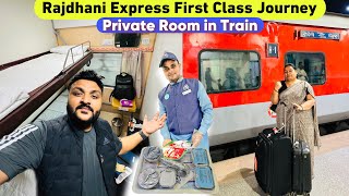 Rajdhani Express First Class Journey with Mummy || IRCTC First Class Food Review || Indian Railways